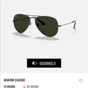Ray Ban aviator classic sunglasses